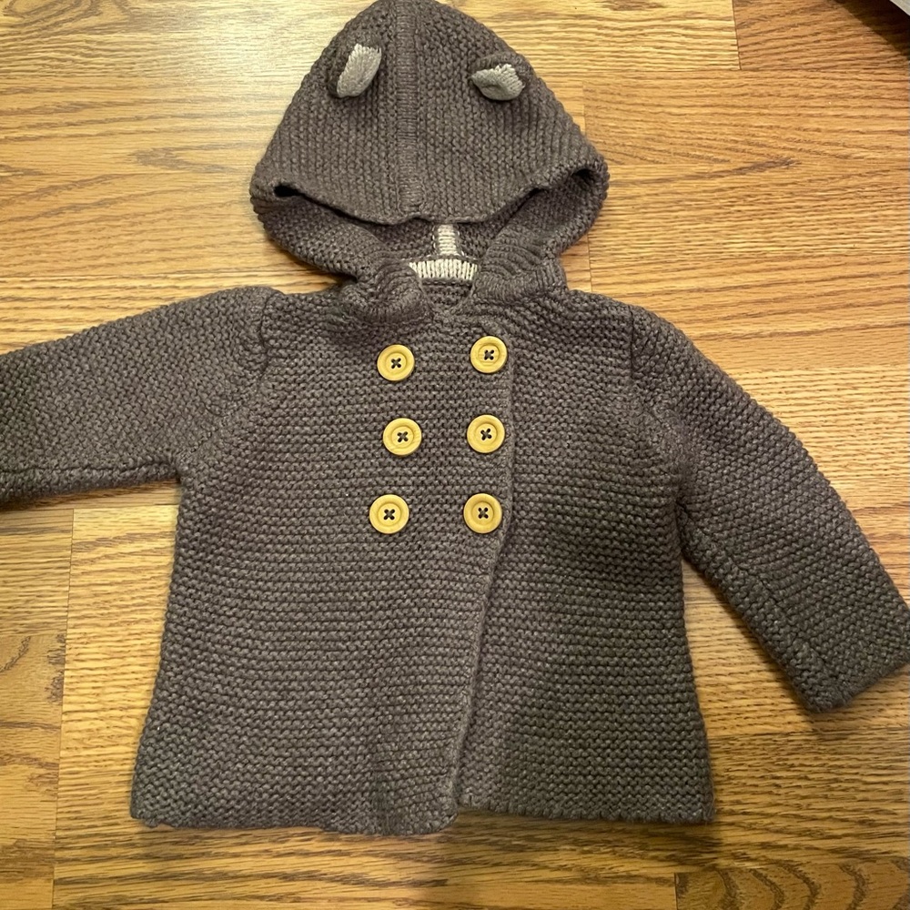 Cozy Gray Knit Kids Jacket
